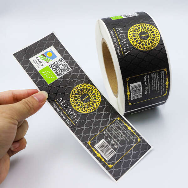 Luxury 3D logo food adhesive sticker