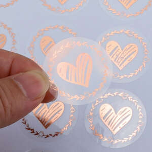 Transparent beauty packaging stickers