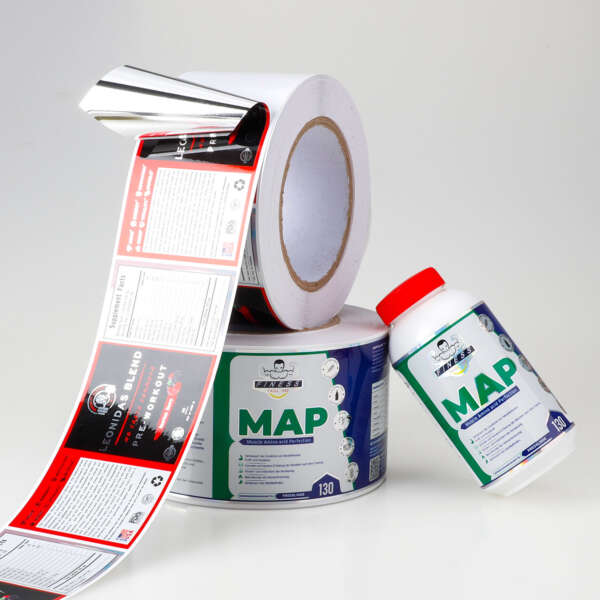 Waterproof vitamin bottle sticker rolls