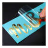 Bronzing UV transfer sticker with transparent finish