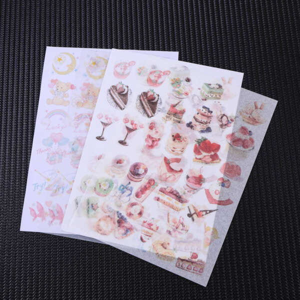 Printable translucent sticker paper for planner sheets