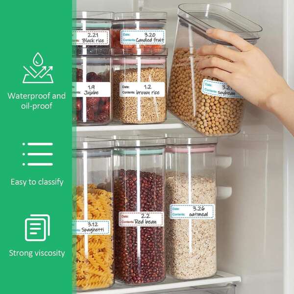 Writable freezer label rolls for containers