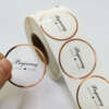 Custom logo sticker rolls for retail products