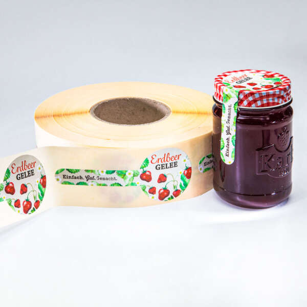 Food packaging label stickers with custom etiquette design