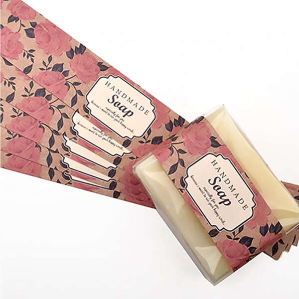 Soap label sticker for retail product packaging