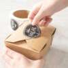 Eco friendly kraft paper bag seal sticker roll