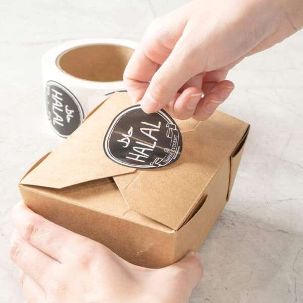 Eco friendly kraft paper bag seal sticker roll