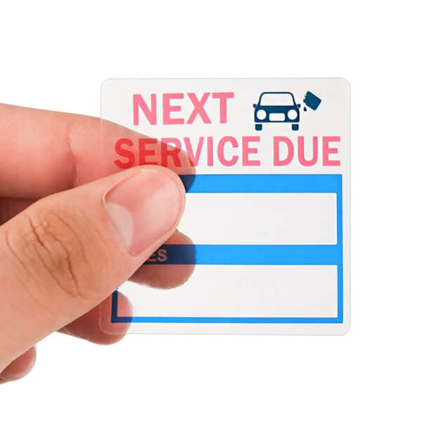Custom car oil change sticker for windshields