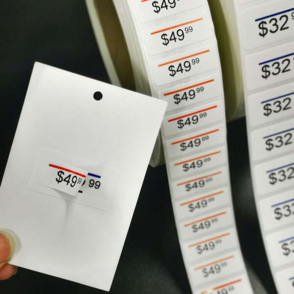 37x21 piggyback sticker for logistics labeling