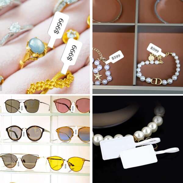 Custom retail jewelry label stickers
