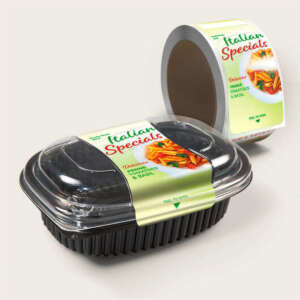 Frozen food container label sticker