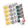 Custom shape scratch-off stickers in roll format