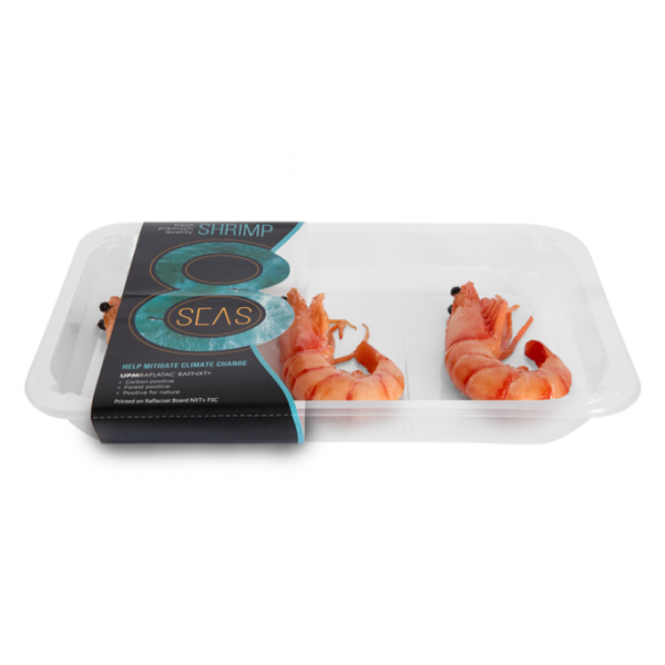 Eco friendly recycled paper PLA food packaging sleeve label
