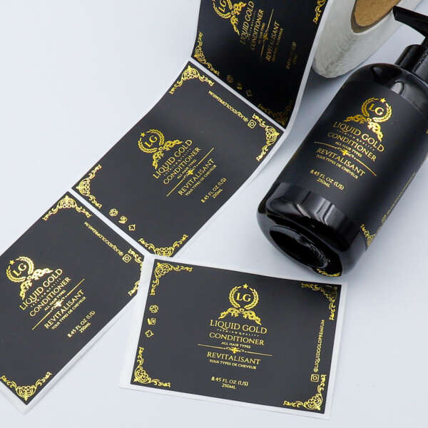 Waterproof cosmetic bottle stickers