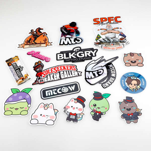Die cut brand stickers