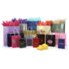 black luxury jewelry cosmetic clothing paper bag with handle view 6