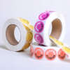 Custom packaging label rolls with circular waterproof stickers