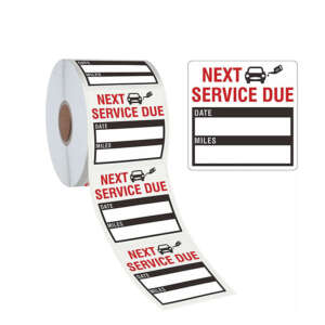Wholesale auto oil change reminder sticker rolls