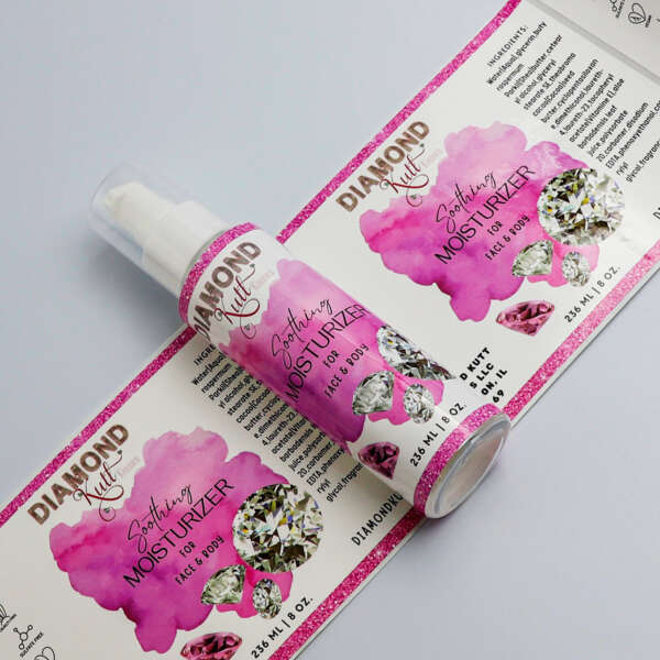 Cosmetic logo sticker rolls