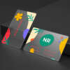 clear transparent PVC plastic business card with logo material detail view