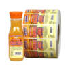 UV printed adhesive sticker label for juice products