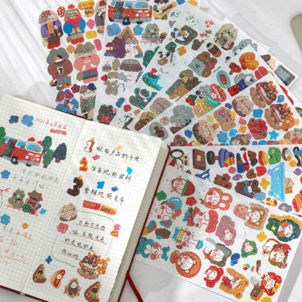 Customized logo sticker sheet with kiss cut lines