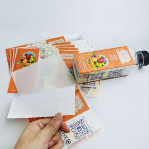 White BOPP juice drink bottle sticker