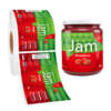 Glass jar food label stickers for sauce packaging
