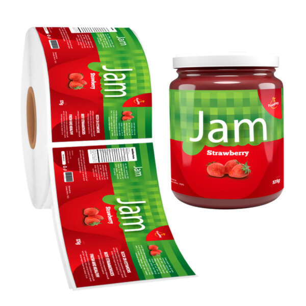 Glass jar food label stickers for sauce packaging