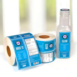 Double side mineral water bottle label sticker for beverages