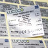 Matte silver industrial labels