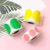 Custom size colorful circle label roll for sorting and coding