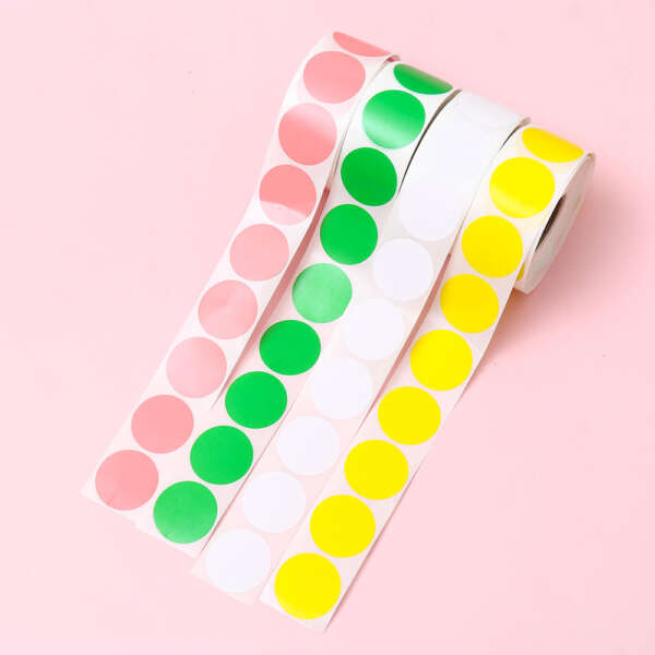 Round writable color coding stickers in assorted colors