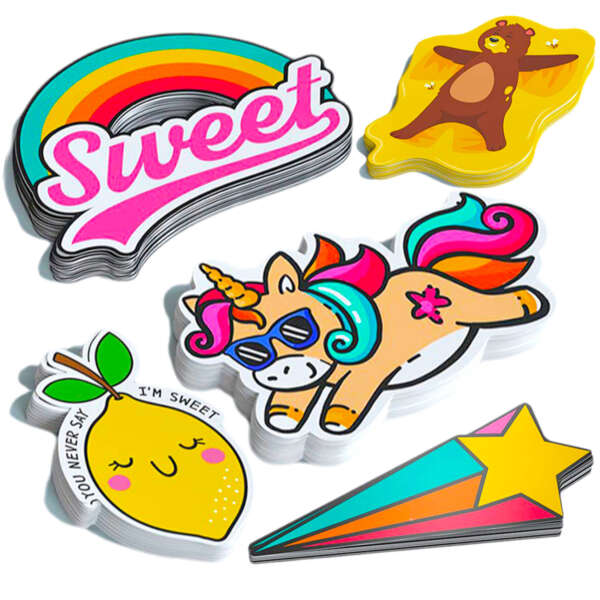 Shiny waterproof vinyl die cut promotion stickers