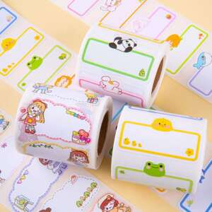 Waterproof kids name label stickers