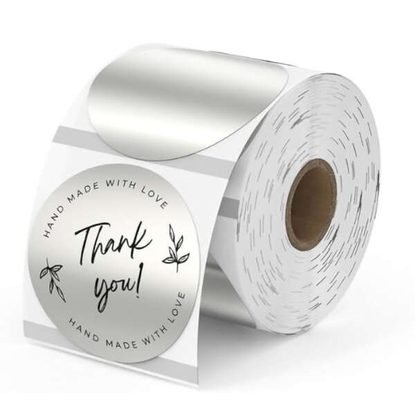 Rainbow thermal labels with self adhesive backing