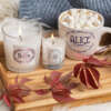 Transparent vinyl candle jar stickers