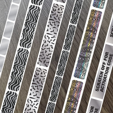 Wholesale silver scratch stickers for promotions
