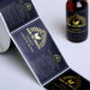 Digital printed logo stickers with gold foil