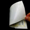 recycled textured paper gold foil spot UV wine label for glass bottle foil detail view