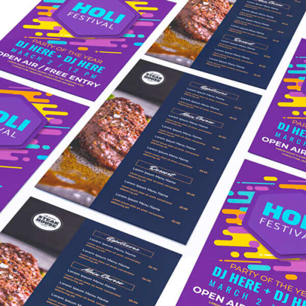 custom A4 A5 A6 double sided advertising promotion flyers print detail view