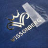 Raised vinyl metal label design with embossed logo
