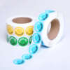 Glossy vinyl label stickers in round waterproof shape