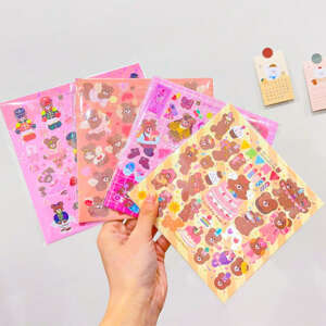 Korean style holographic vinyl sticker sheet