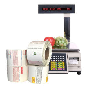Thermal scale sticker rolls