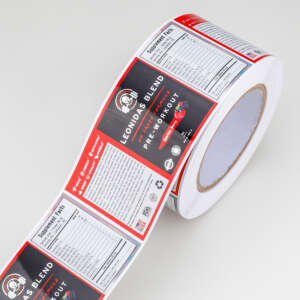 Luxury supplement label printing on BOPP film