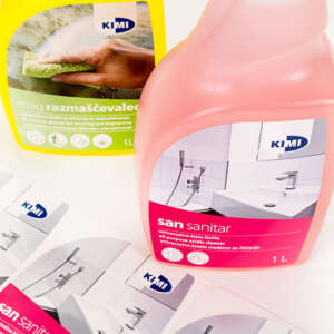 Custom roll self adhesive detergent bottle labels with private logo printing
