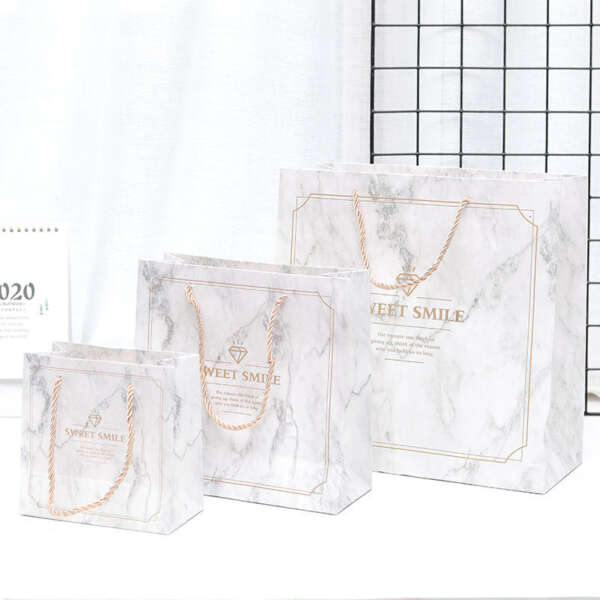 eco reusable luxury fashion shopping paper bag for jewelry clothing gifts view 3