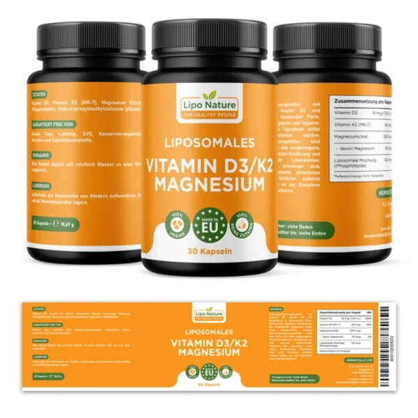 Adhesive pill vial label for nutrition packaging