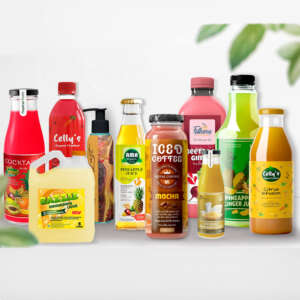 Waterproof transparent juice bottle labels with custom logo